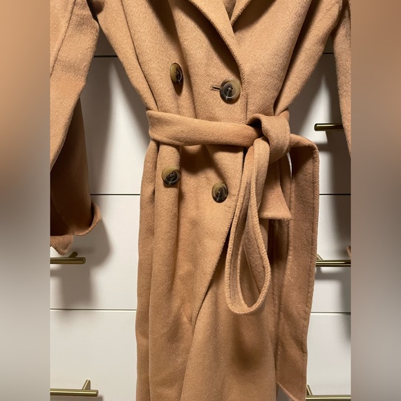 Oversized wool trench style coat - Picture 3 of 5